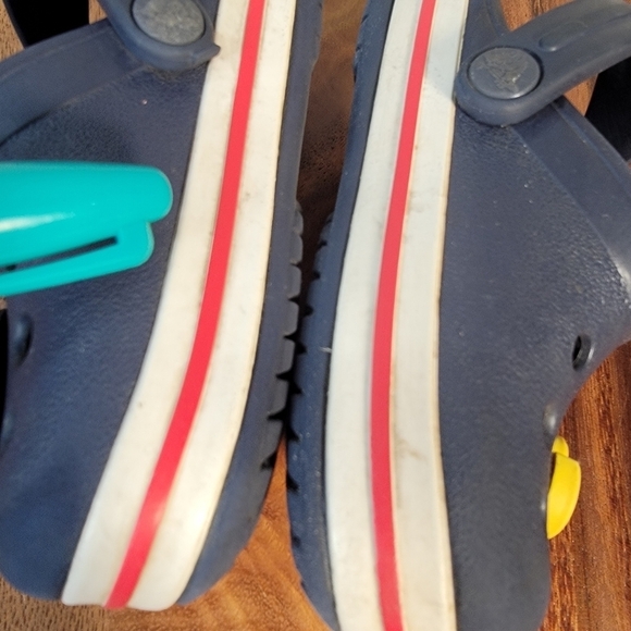 CROCS Kids Blue Clogs with Mickey Mouse and Rubber Duck Jibbitz Size C 5 - Picture 13 of 17